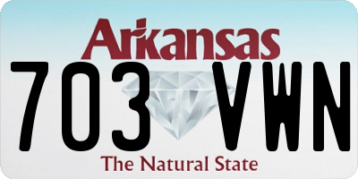 AR license plate 703VWN