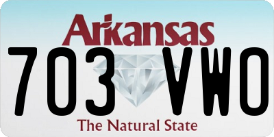 AR license plate 703VWO