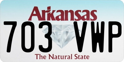 AR license plate 703VWP