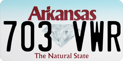AR license plate 703VWR