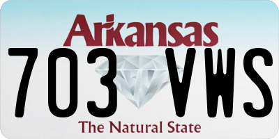 AR license plate 703VWS