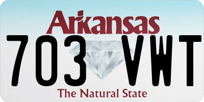 AR license plate 703VWT
