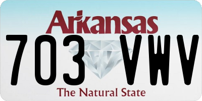 AR license plate 703VWV