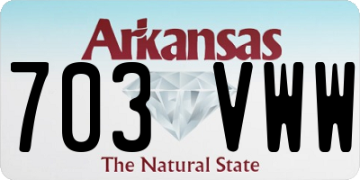 AR license plate 703VWW