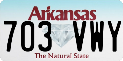 AR license plate 703VWY