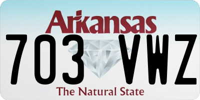 AR license plate 703VWZ