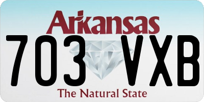 AR license plate 703VXB