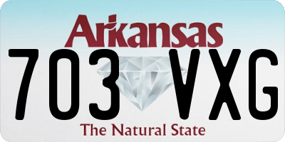 AR license plate 703VXG