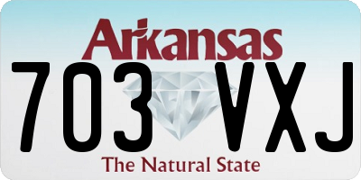 AR license plate 703VXJ