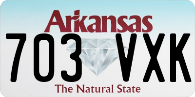 AR license plate 703VXK
