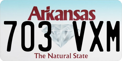 AR license plate 703VXM