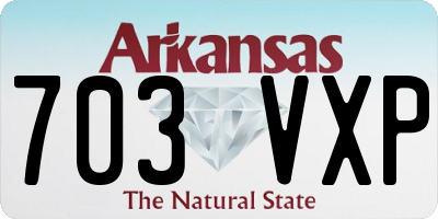 AR license plate 703VXP