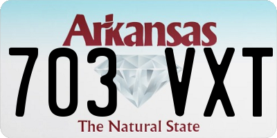 AR license plate 703VXT
