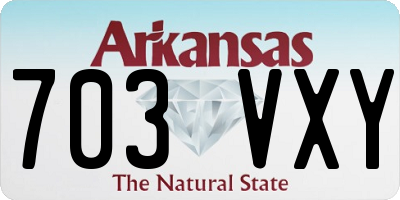 AR license plate 703VXY