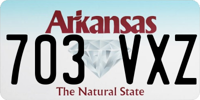 AR license plate 703VXZ
