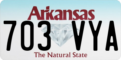 AR license plate 703VYA