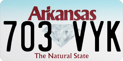 AR license plate 703VYK