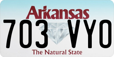AR license plate 703VYO