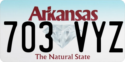 AR license plate 703VYZ