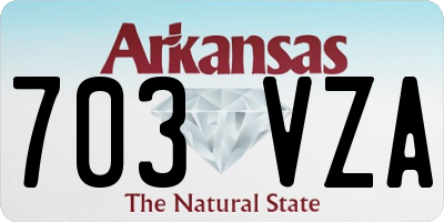 AR license plate 703VZA