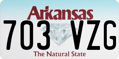 AR license plate 703VZG