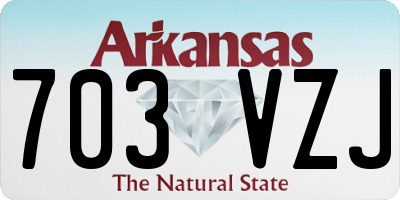 AR license plate 703VZJ