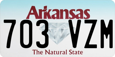 AR license plate 703VZM