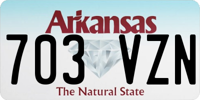 AR license plate 703VZN