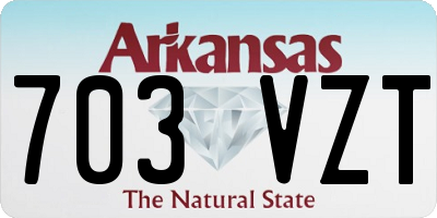 AR license plate 703VZT