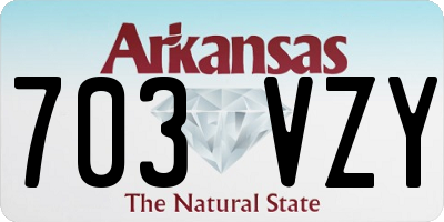AR license plate 703VZY