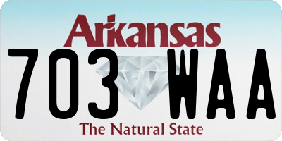 AR license plate 703WAA