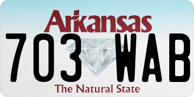 AR license plate 703WAB