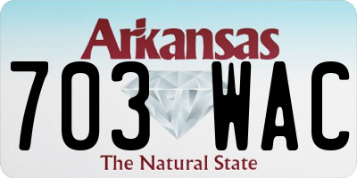 AR license plate 703WAC