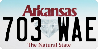 AR license plate 703WAE