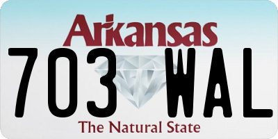 AR license plate 703WAL
