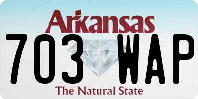 AR license plate 703WAP