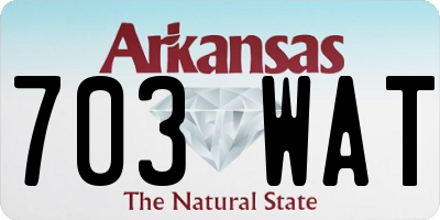 AR license plate 703WAT