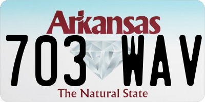 AR license plate 703WAV