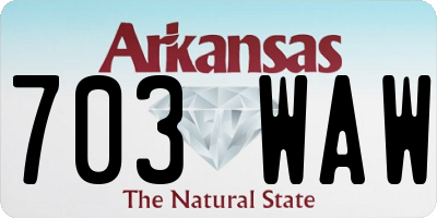 AR license plate 703WAW