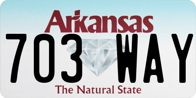 AR license plate 703WAY