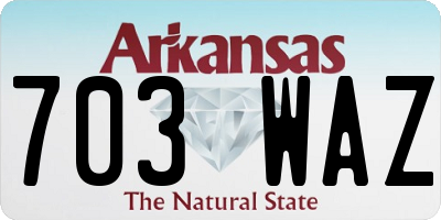 AR license plate 703WAZ