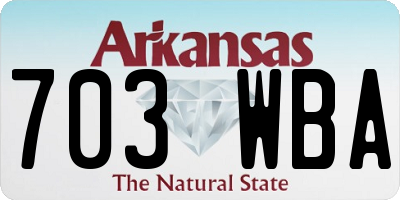 AR license plate 703WBA