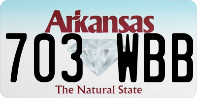 AR license plate 703WBB
