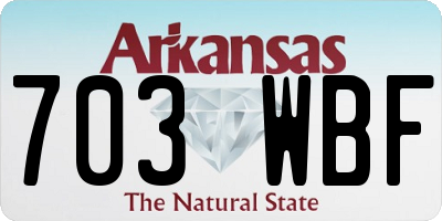 AR license plate 703WBF