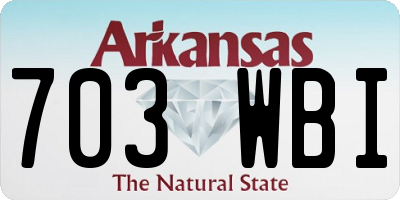 AR license plate 703WBI