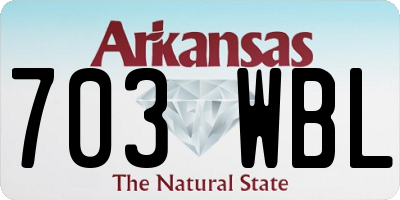 AR license plate 703WBL