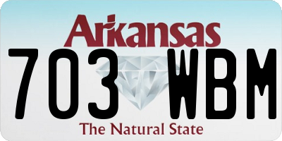 AR license plate 703WBM
