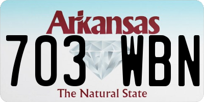 AR license plate 703WBN
