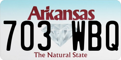 AR license plate 703WBQ