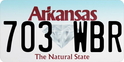 AR license plate 703WBR